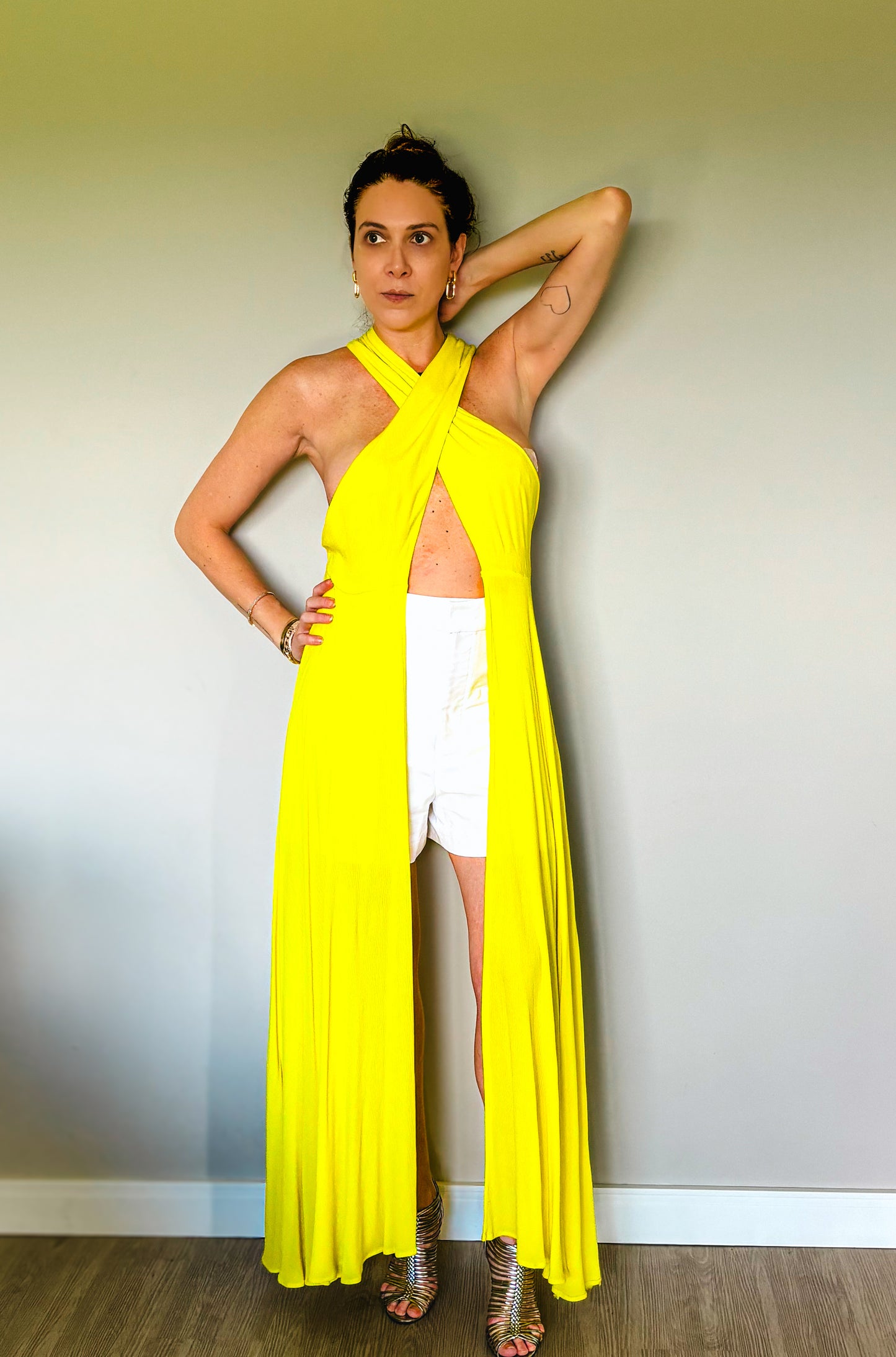 VESTIDO-TOP DE CREPE